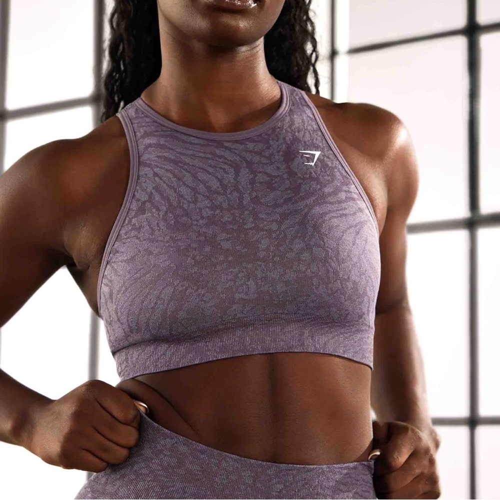 Gymshark Adapt Animal Seamless Sports Bra | Musk Lilac